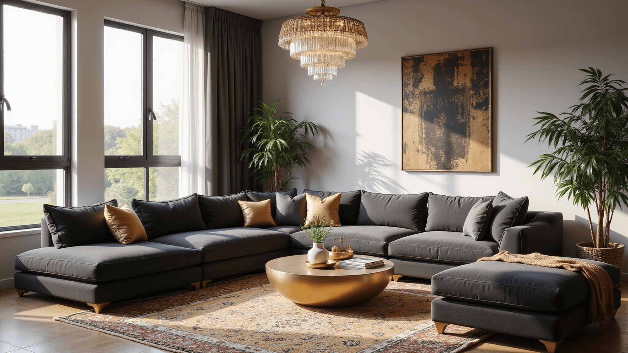 Transform Your Living Room with a Dark Grey Couch: A Complete Styling ...