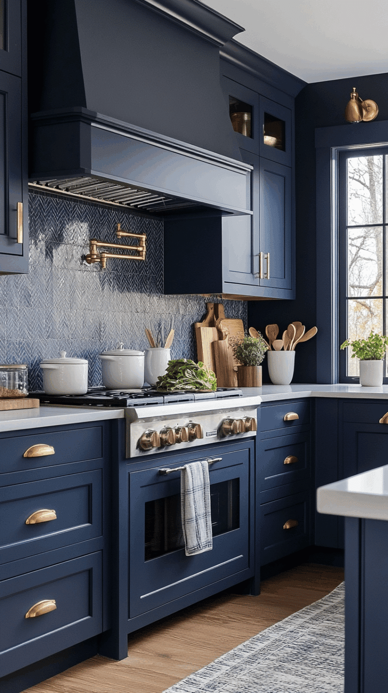 Navy Blue Kitchen Cabinets: A Designer's Guide to Timeless Elegance ...