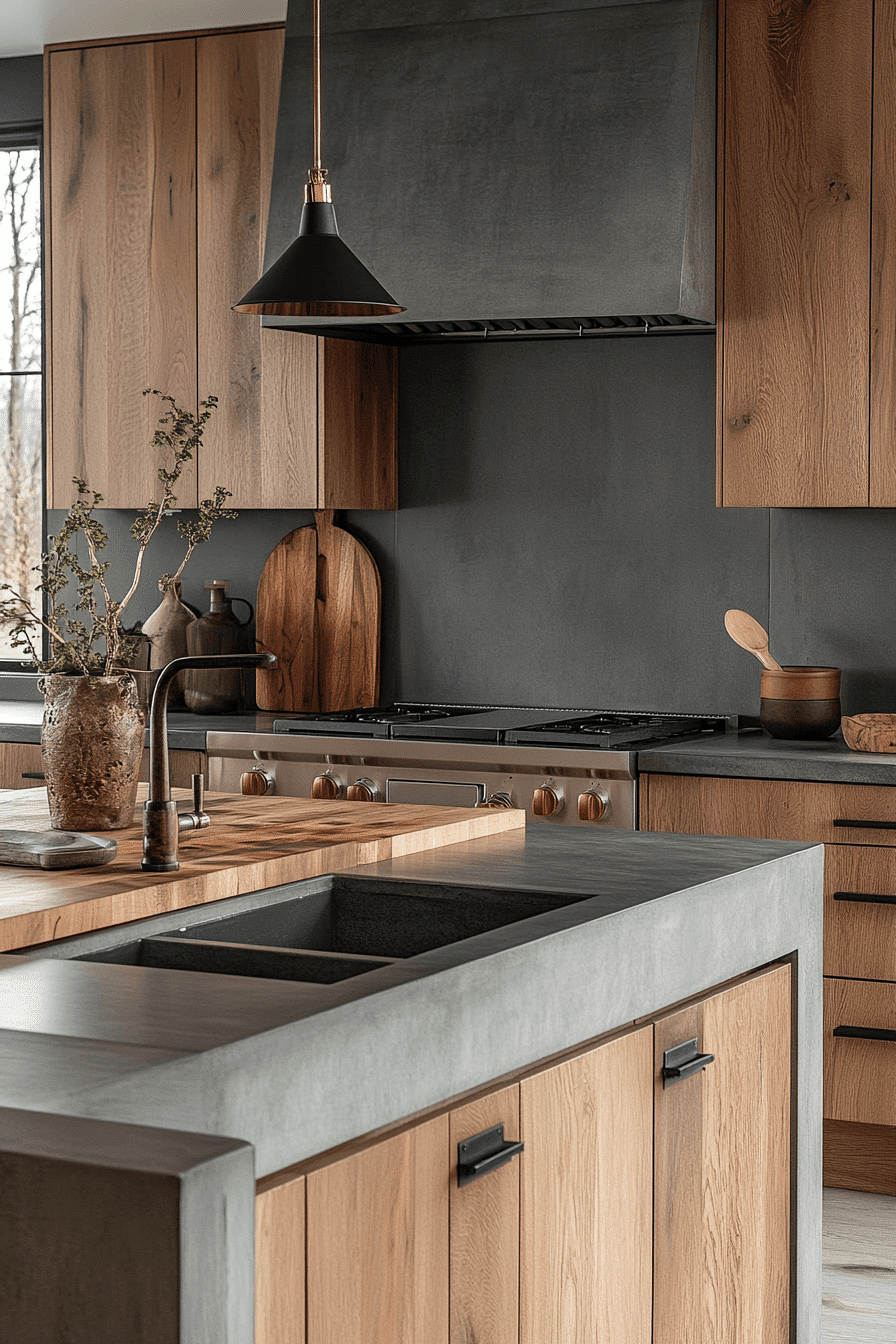 Matte Hickory Cabinet Look