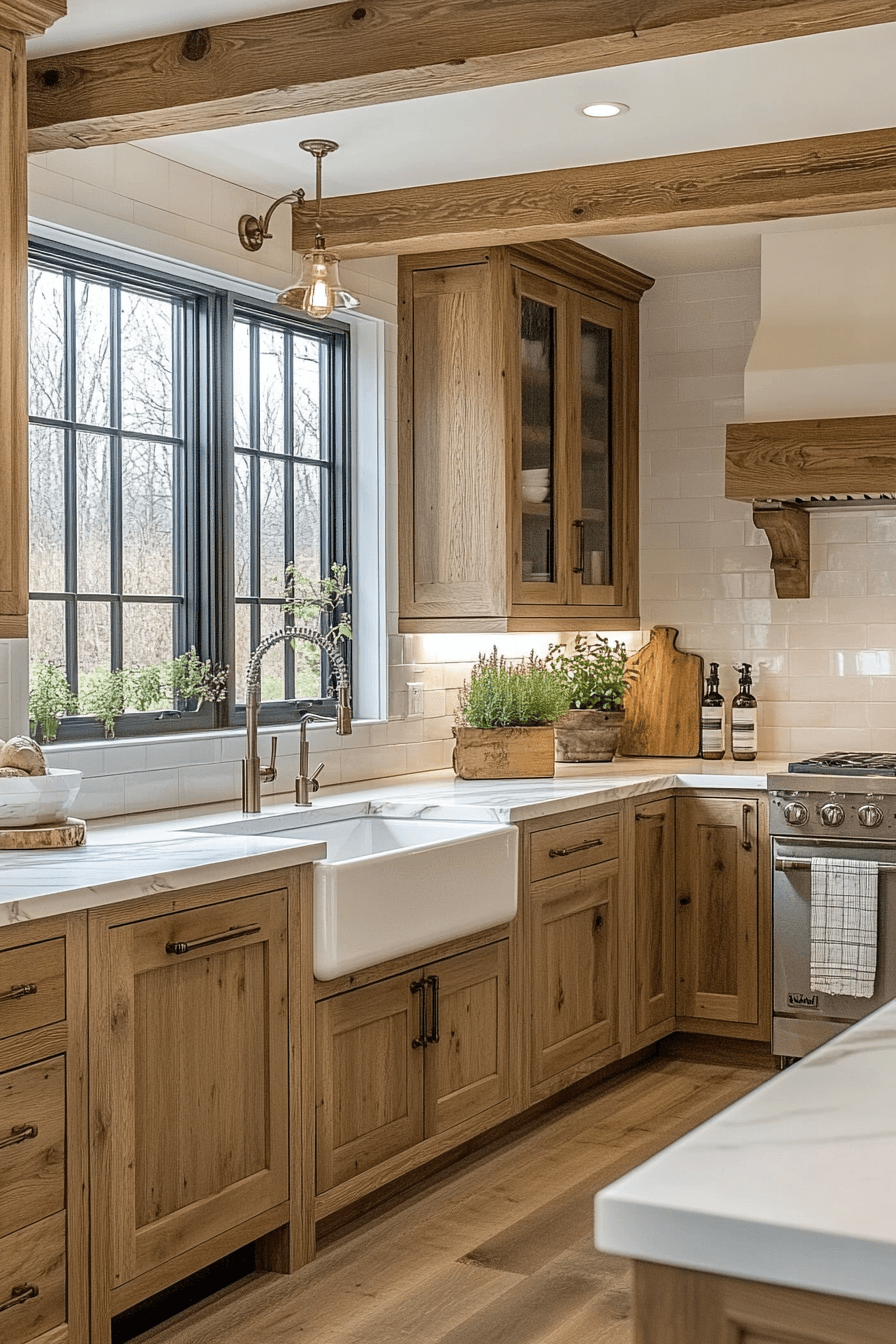 Farmhouse Hickory Cabinet Style