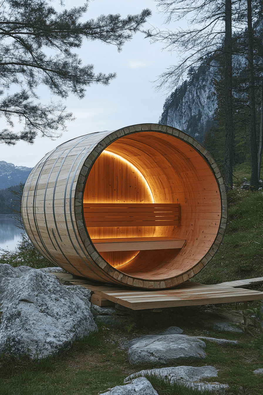Barrel Backyard Sauna Style