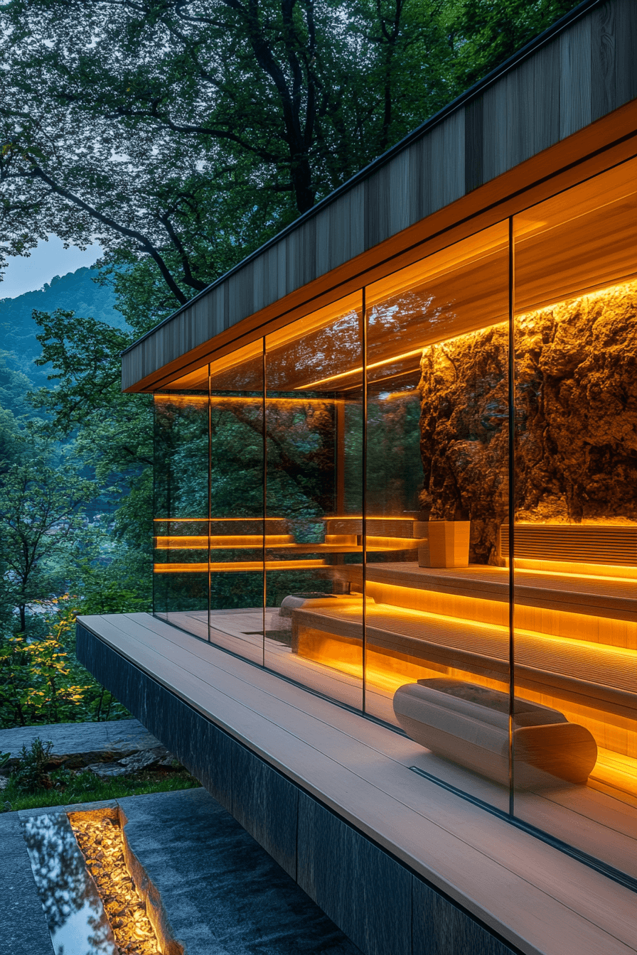 Panoramic Glass Sauna Design