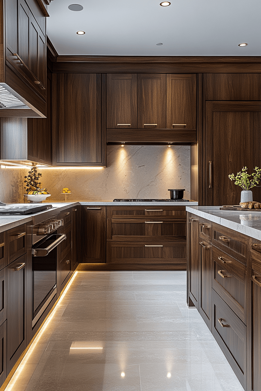 Dark Hickory Cabinet Design