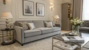 grey couch living room