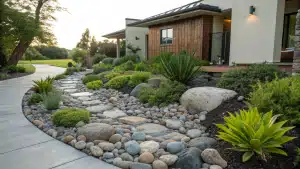 river rock landscaping