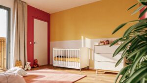 yellow baby room