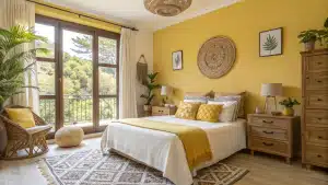 yellow bedroom decor