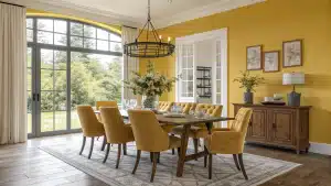 yellow dining room
